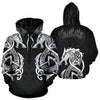 Awesome Hoodied 3D All Over Printer ViKing Tattoo Hoodei-Double Dragon for Men and Women HD002
