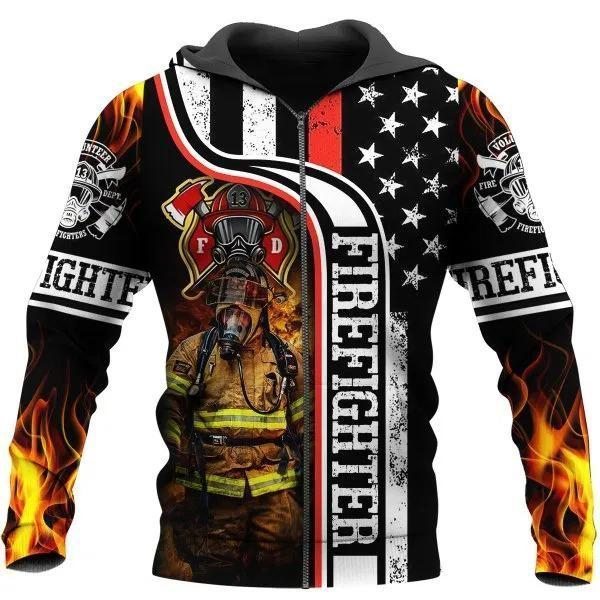 All Over Print FIREFIGHTER for Men and Women, T-Shirt, Zip Hoodies, Sweatshirt HBC0087