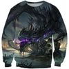 Awesome Hoodied 3D All Over Printer Dragon Skull For Male And Female - Full Size  HD013