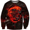 Awesome Hoodied 3D All Over Printer Mark Dragon Red  HD028