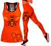 Awesome Hoodied 3D All Over Print Legging + Tank Top Bee+COMBO MASK VNLGS0002