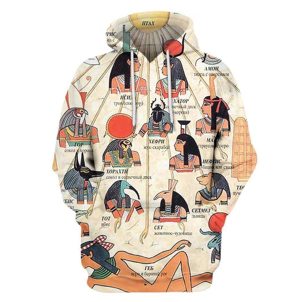All Over Printed The Main Gods of Ancient Egypt