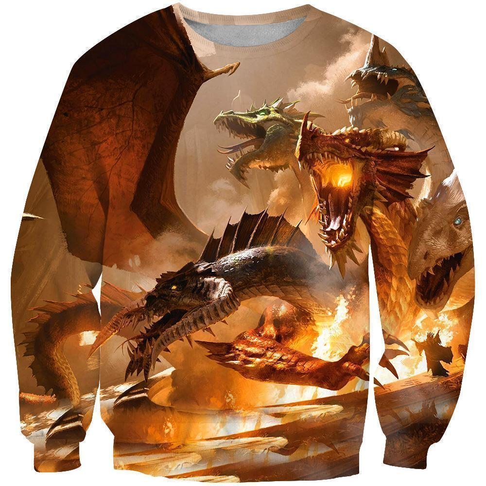 All Over Print Dragon Shirts