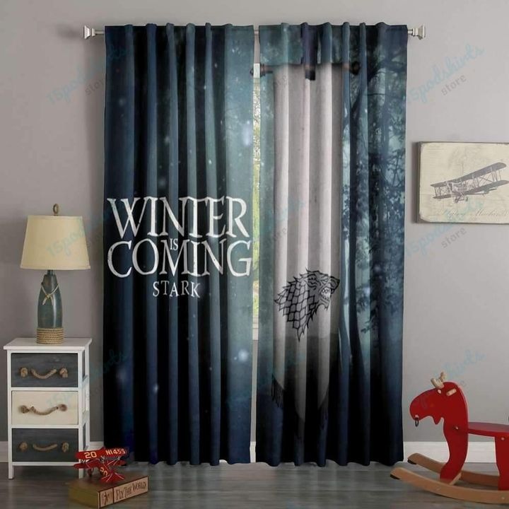 Awesome hoodie Game of Thrones Curtains for Window Winter Is Coming Start Printed 3D Grommet Window Curtains ND122