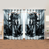 Awesome hoodied Viking Odin Printed 3D Grommet Window Curtains HD91