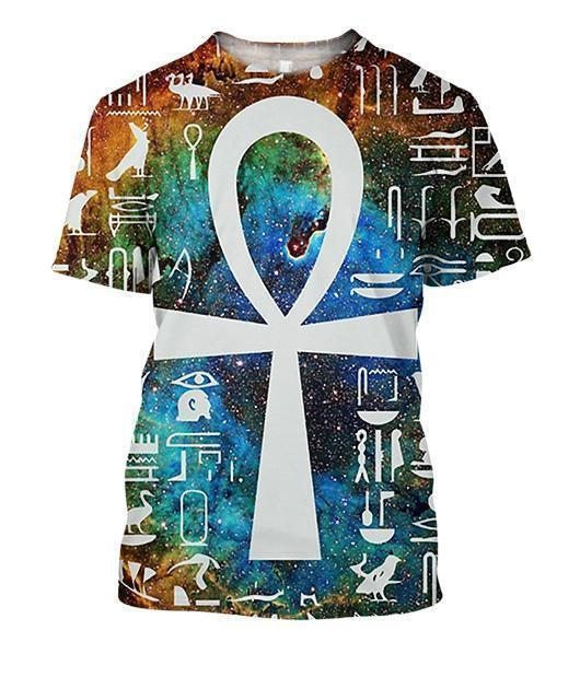 All Over Printed Egyptian Cross Galaxy