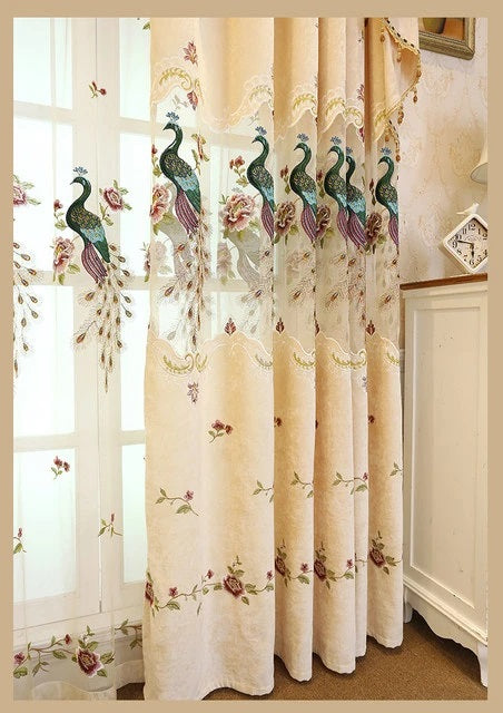 Awesome hoodied 3D Curtains peacock - VNC0001
