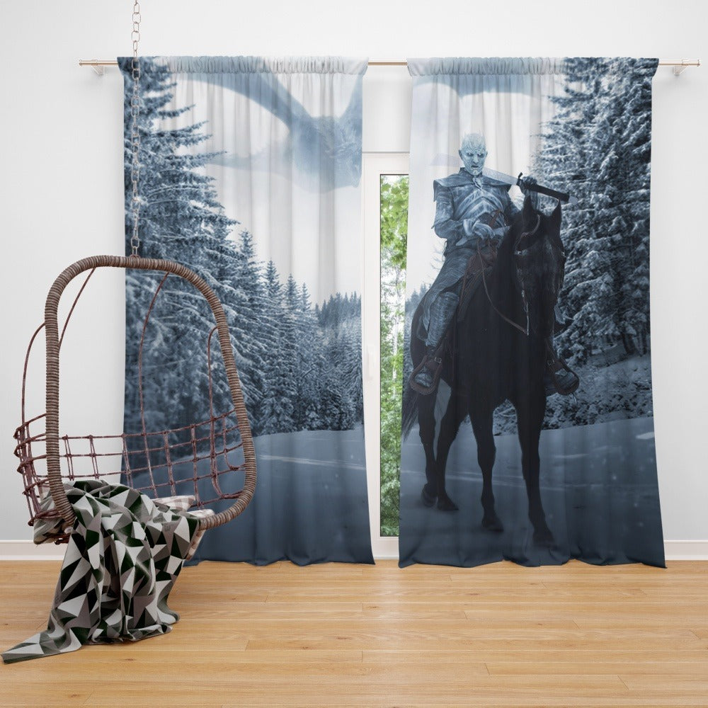 Awesome hoodie Game of Thrones Series White Walker Printed 3D Grommet Window Curtains ND130