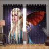 Awesome hoodie Game of Thrones Daenerys Targaryen Queen&amp;Dragon Printed 3D Grommet Window Curtains ND132