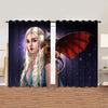 Awesome hoodie Game of Thrones Daenerys Targaryen Queen&amp;Dragon Printed 3D Grommet Window Curtains ND132