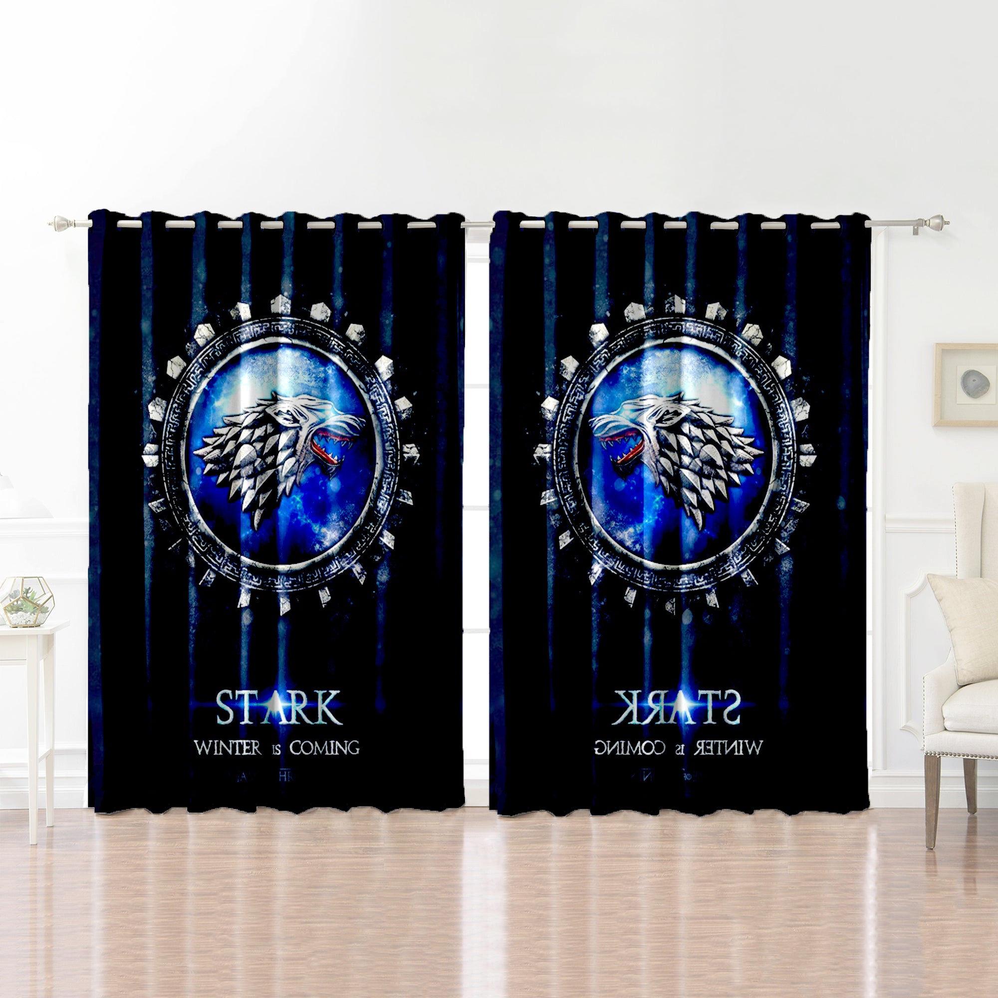 Awesome hoodie Game of Thrones STARK Winter is Coming Printed 3D Grommet Window Curtains ND134
