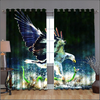 Awesome hoodied Eagle Printed 3D Grommet Window Curtains HD81
