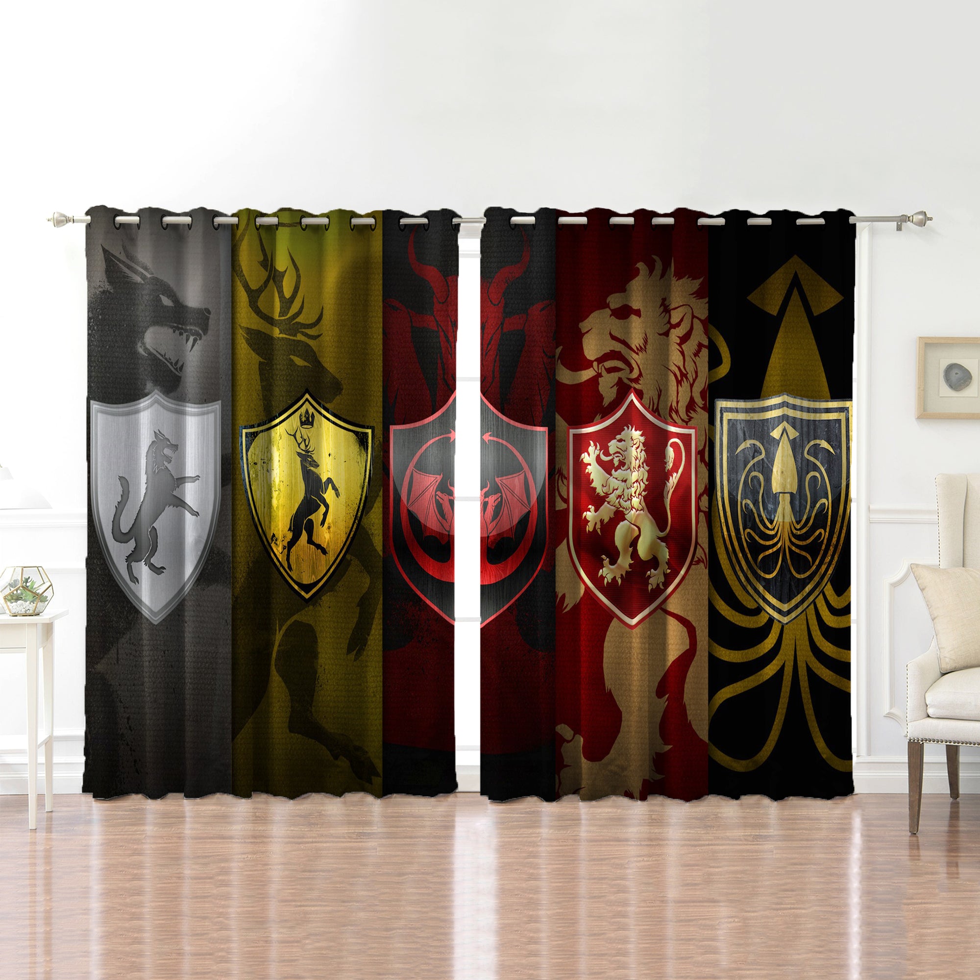 Awesome hoodie Game of Thrones Greatest Houses Printed 3D Grommet Window Curtains ND140