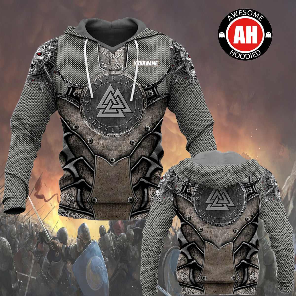 Awesome hoodie-Viking God 3D All Over Printed for Men and Women Hoodie TH071