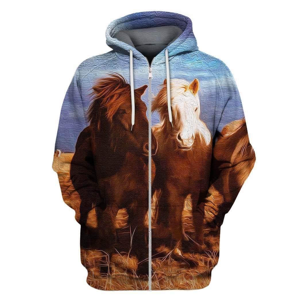3D All Over Print  Animals Horse for Men and Women Hoodie VN0001