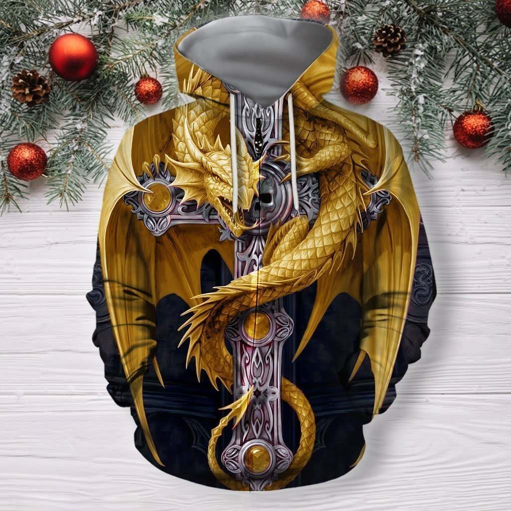 3D AOP Gold Dragon Shirt