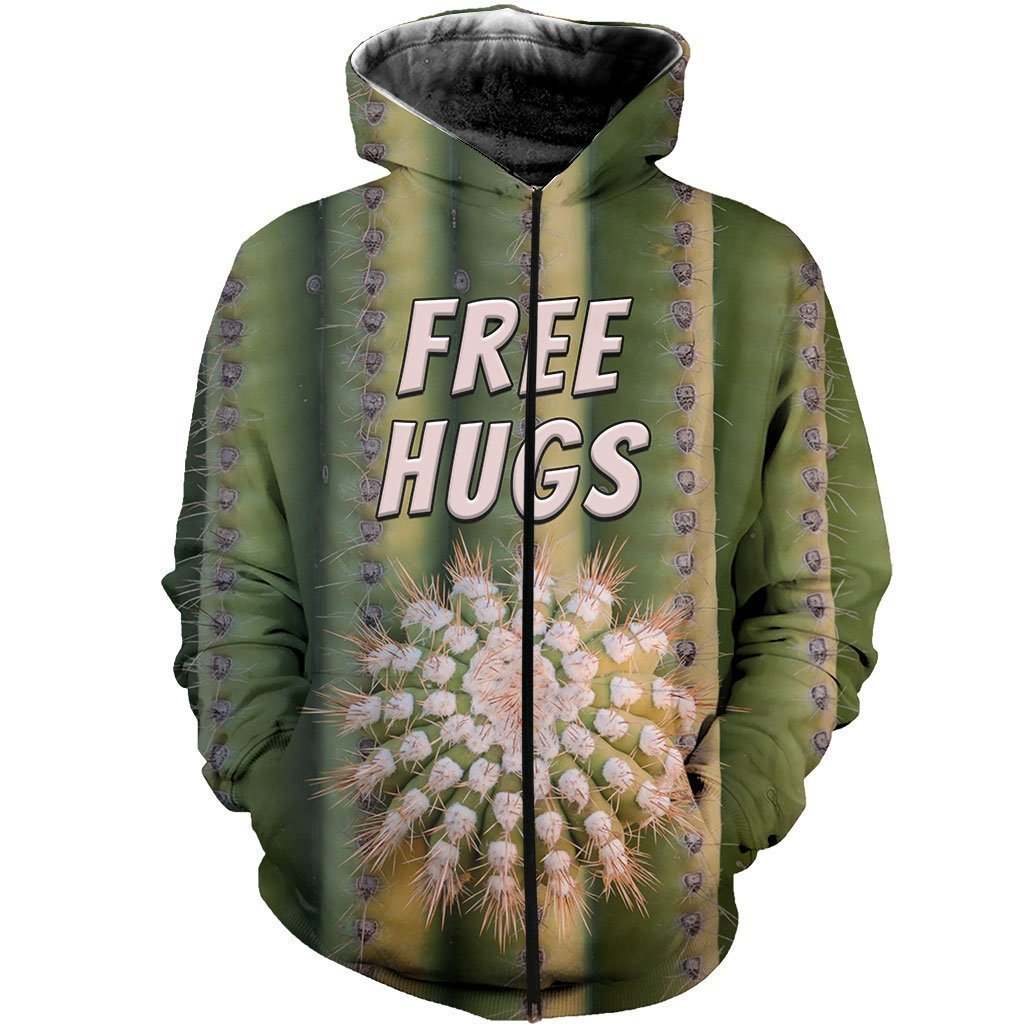 3D All Over Printed Brown Hugs Cactus Shirts