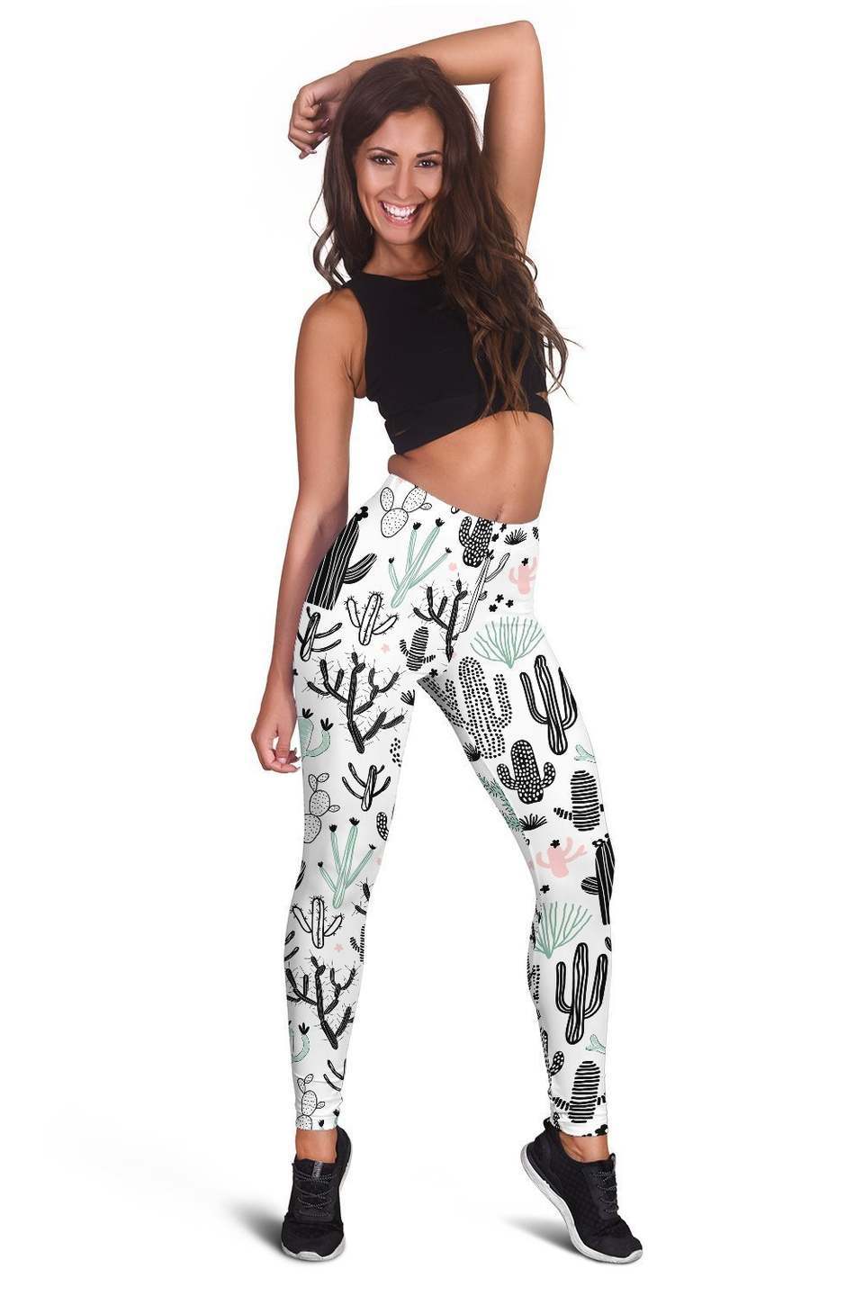 All Over Printing Many Cactus Hoodie Dress