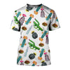 3D All Over Printed Cute Cactus flower Shirts