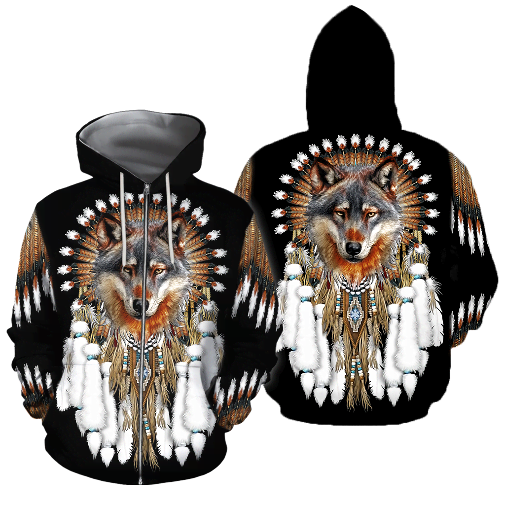 3D All Over Wolf Tattoo 3D Hoodies for Men and Women, T-Shirt, Zip Hoodies, Sweatshirt DTK0016