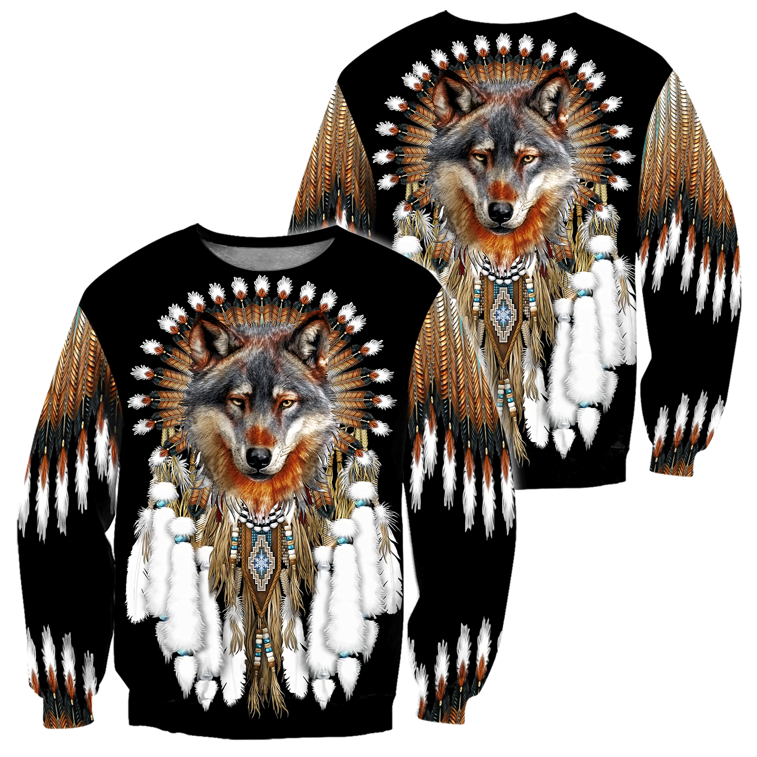 3D All Over Wolf Tattoo 3D Hoodies for Men and Women, T-Shirt, Zip Hoodies, Sweatshirt DTK0016