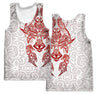 Awesomehoodie Tatoo Fenrir Wolf Red &amp; White 3D all over printed for Man and Women DTK008