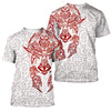 Awesomehoodie Tatoo Fenrir Wolf Red &amp; White 3D all over printed for Man and Women DTK008