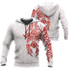 Awesomehoodie Tatoo Fenrir Wolf Red &amp; White 3D all over printed for Man and Women DTK008