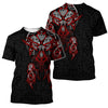 Awesomehoodie Tatoo Fenrir Wolf Red &amp; Black 3D all over printed for Man and Women DTK009