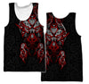 Awesomehoodie Tatoo Fenrir Wolf Red &amp; Black 3D all over printed for Man and Women DTK009