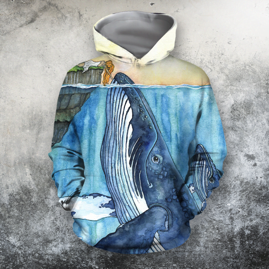 3D All Over Print Blue Whale