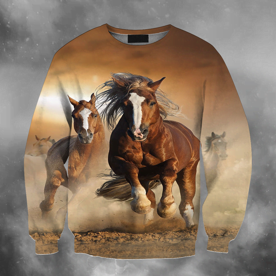 3D All Over Print Horses Running Together