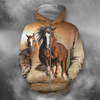 3D All Over Print Horses Running Together