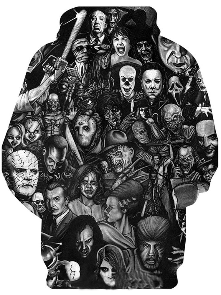 Awesome hoodie-Skull Pullover Fall Casual Hoodies TH077