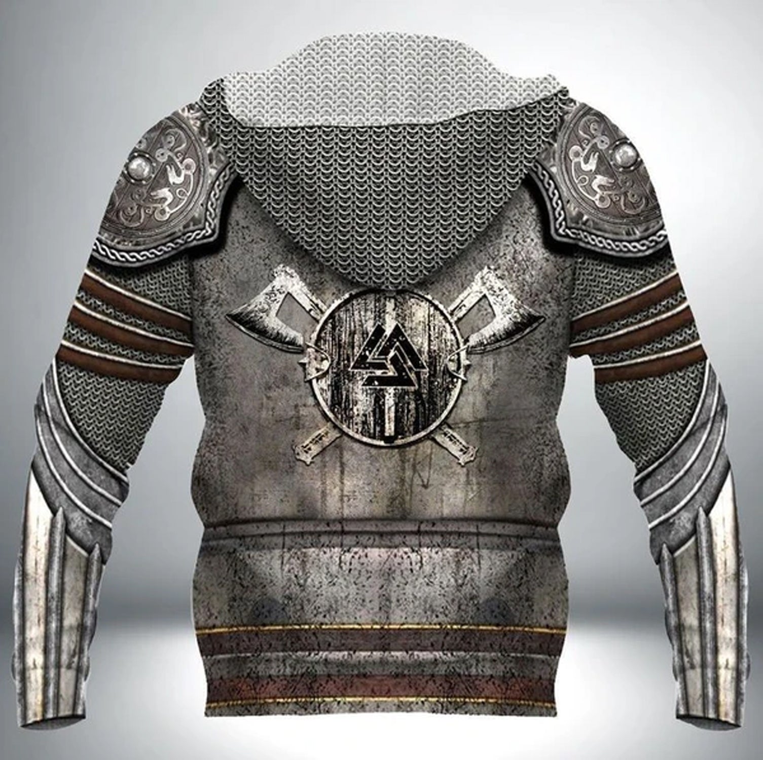 Awesome hoodie- VIKING ARMOR VALKNUT SYMBOL HOODIE- 3D All Over Print for Men and Women TH004