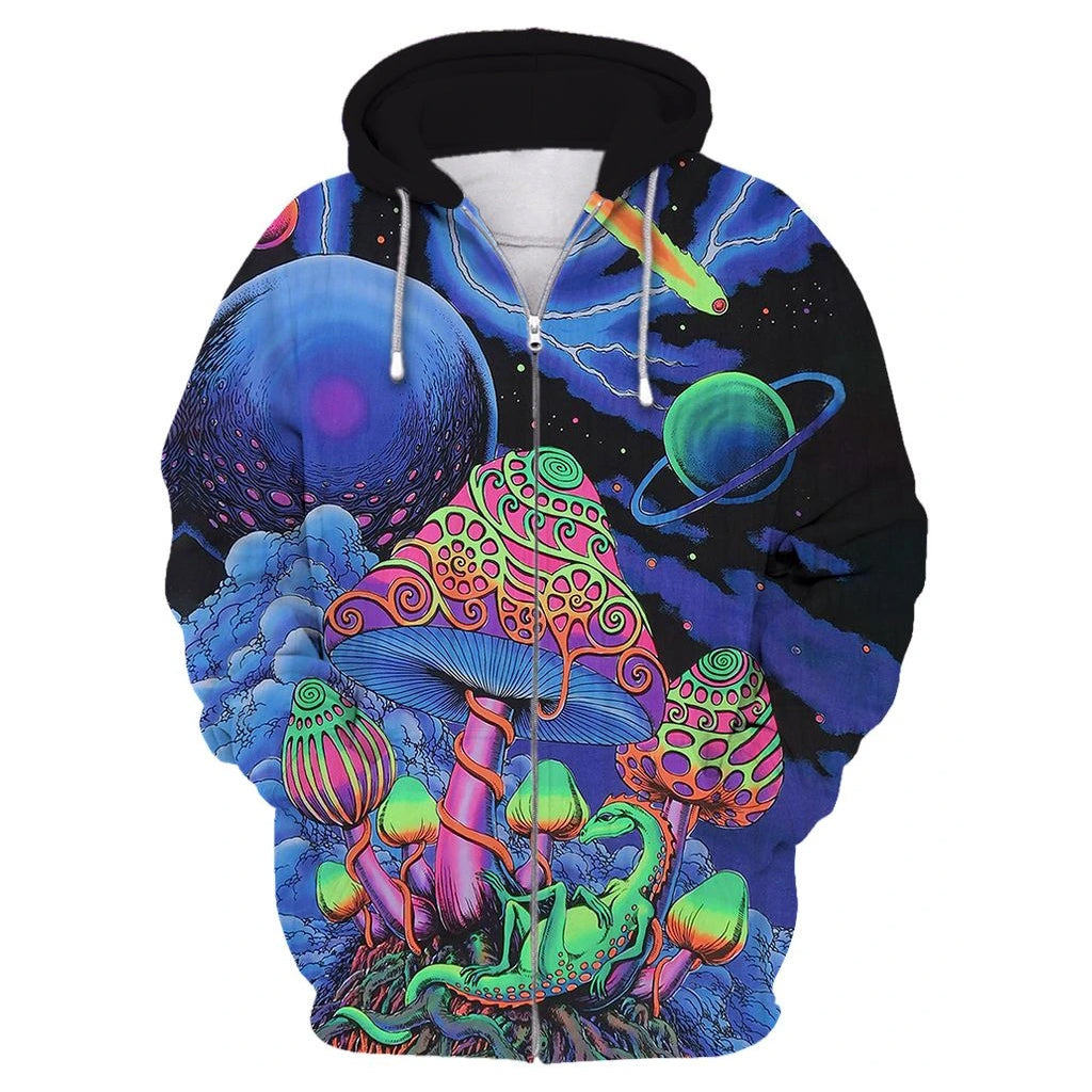 Awesome Hoodie Hippie Night Mushroom for Men and Women HBC193