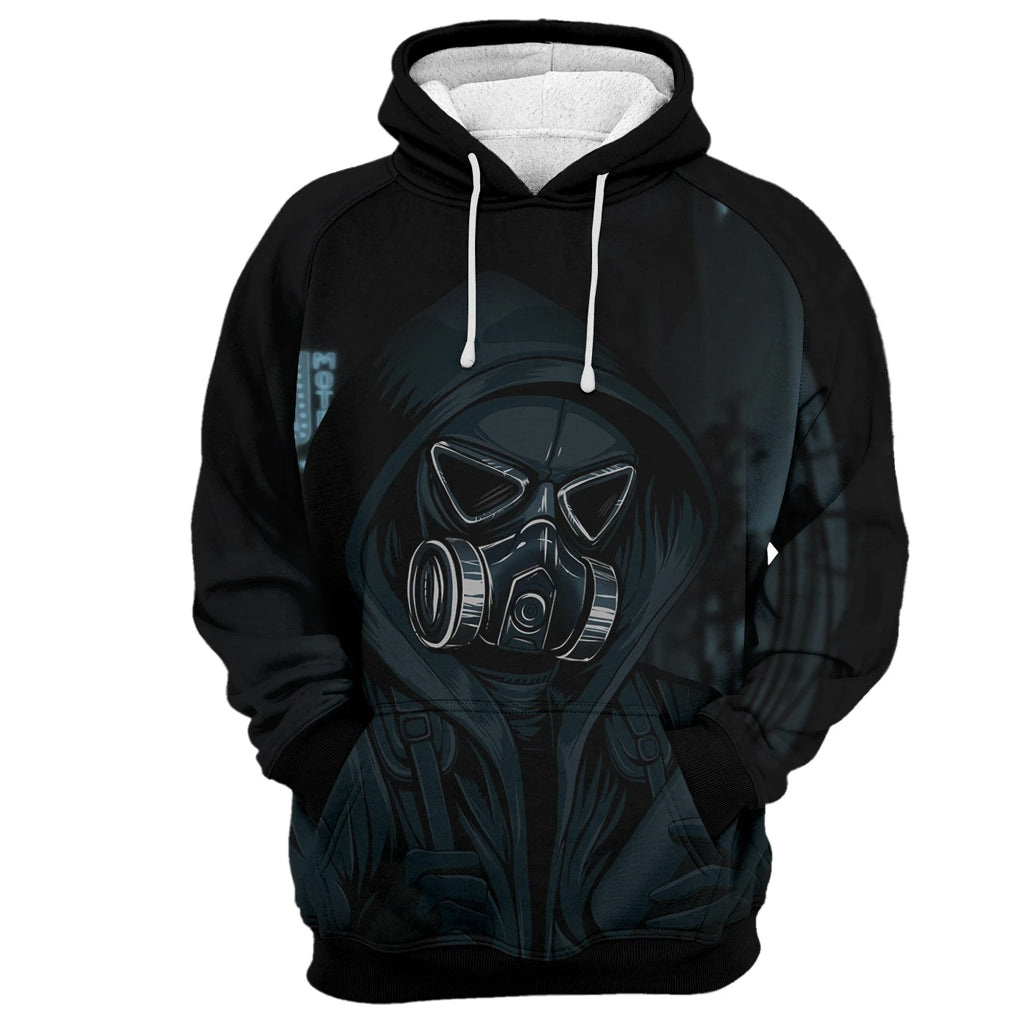 Awesome Hoodie Black Skull for Women HBC164