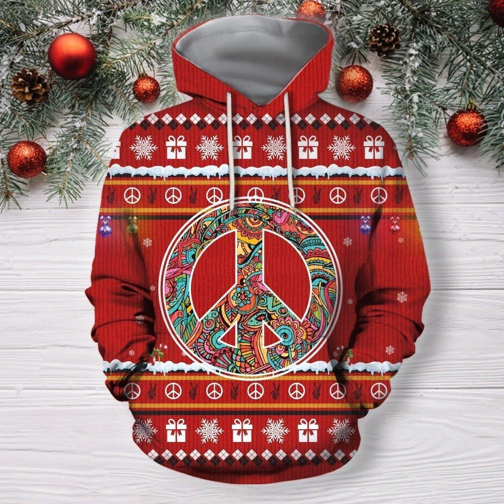Awesome Hoodie Hippie Chirstmas For Men and Women HBC206