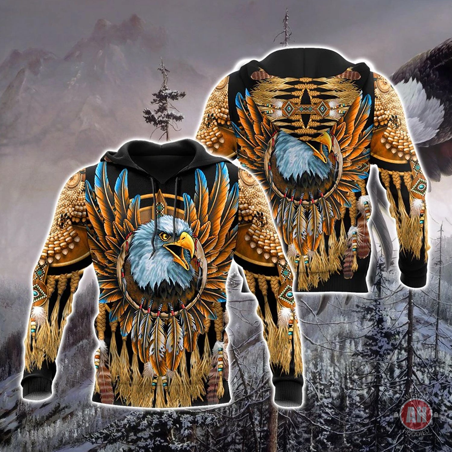 3D All Over Print Eagle for Men and Women, T-Shirt, Zip Hoodies, Sweatshirt HBC0053