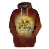 Awesome Hoodie Hippie Bee With Sunflower For Men and Women HBC203