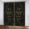 Awesome hoodie - 3D Window Drapes Geometric Living Room Grommet THC029