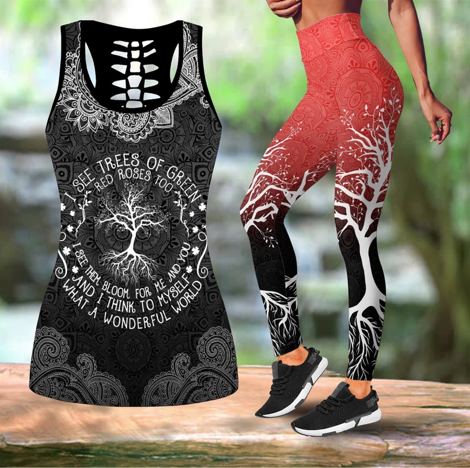 Awesome Hoodie Chakra Yoga Combo Tank + Legging 3D All Over Printer THL007