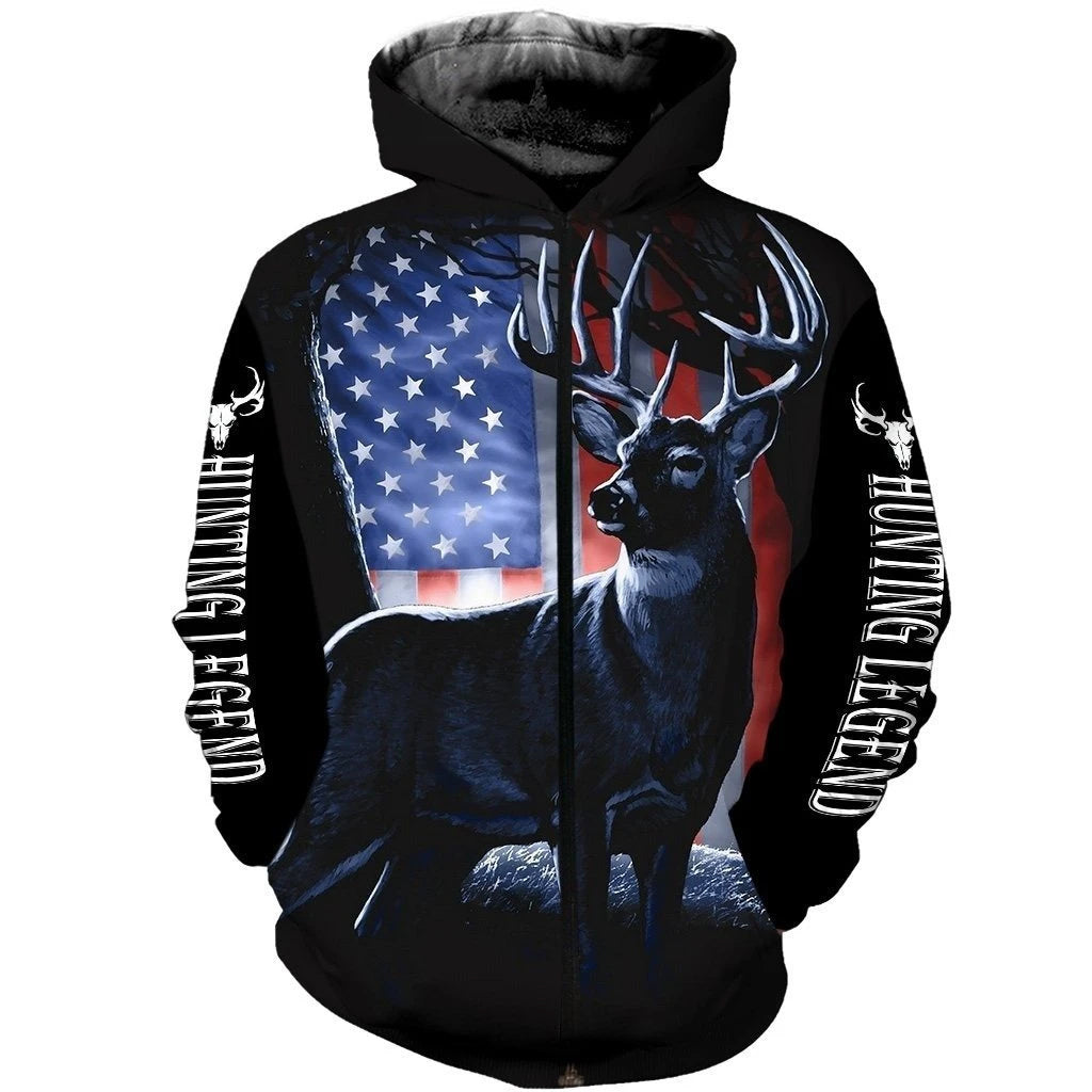 Awesome Hoodie American Deer Legend for Men and Women HBC232