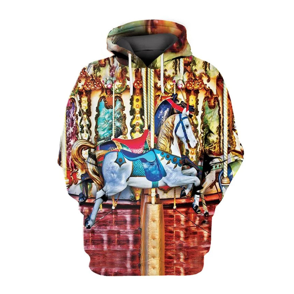 Awesome Hoodie Hippie Colorful Horse For Men and Women HBC204