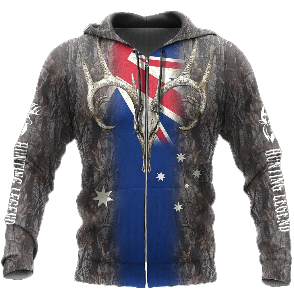 Awesome Hoodie Deer Hunting Australia Camo for Men and Women HBC228