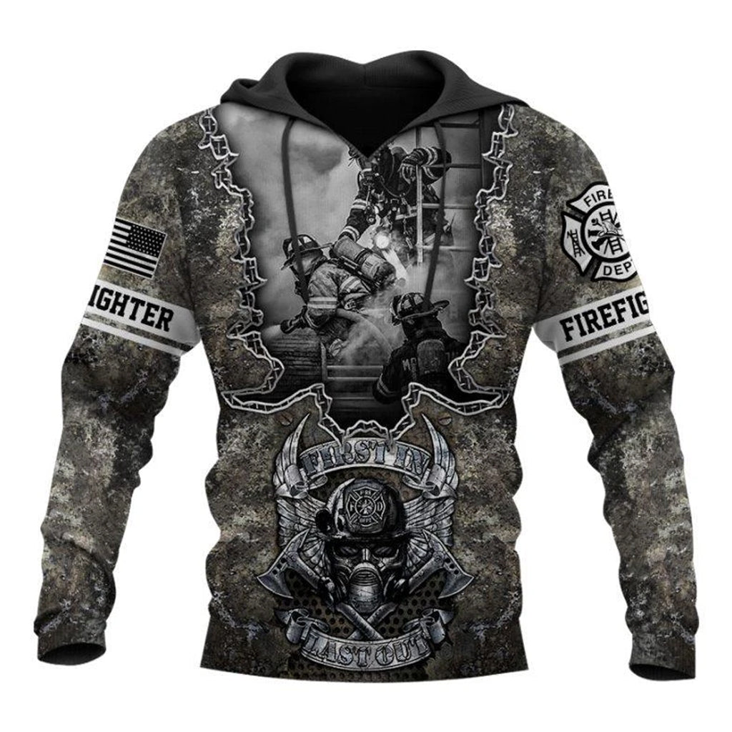 Awesome Hoodie 3D All Over FIREFIGHTER for Men and Women HBC152