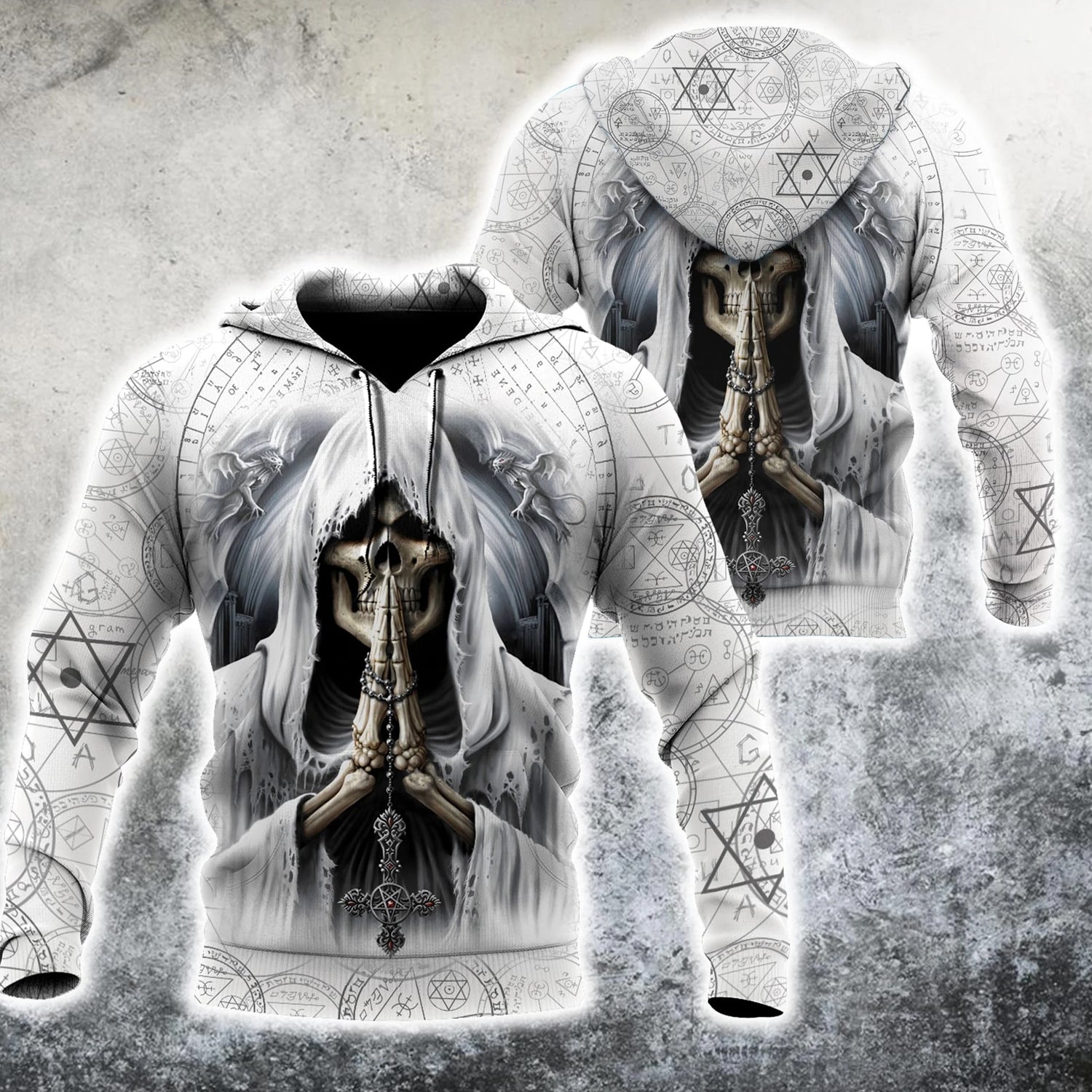 Awesome Hoodie 3D All Over Print God Of Death for Men and Women Hoodie, T-Shirt, Zip Hoodies, Sweatshirt HBC142