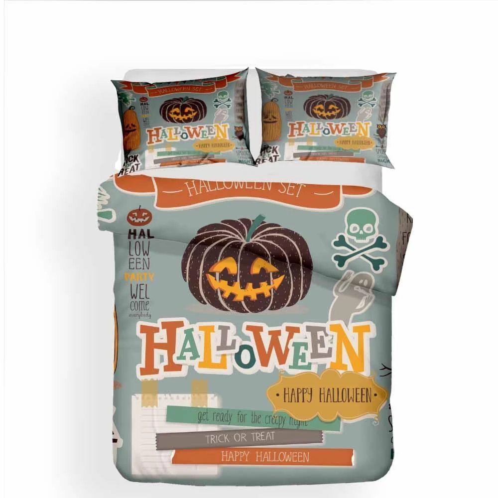 Awesome Hoodied 3D all over print New Design Halloween Theme Bedding Sets Comforter NQBS002