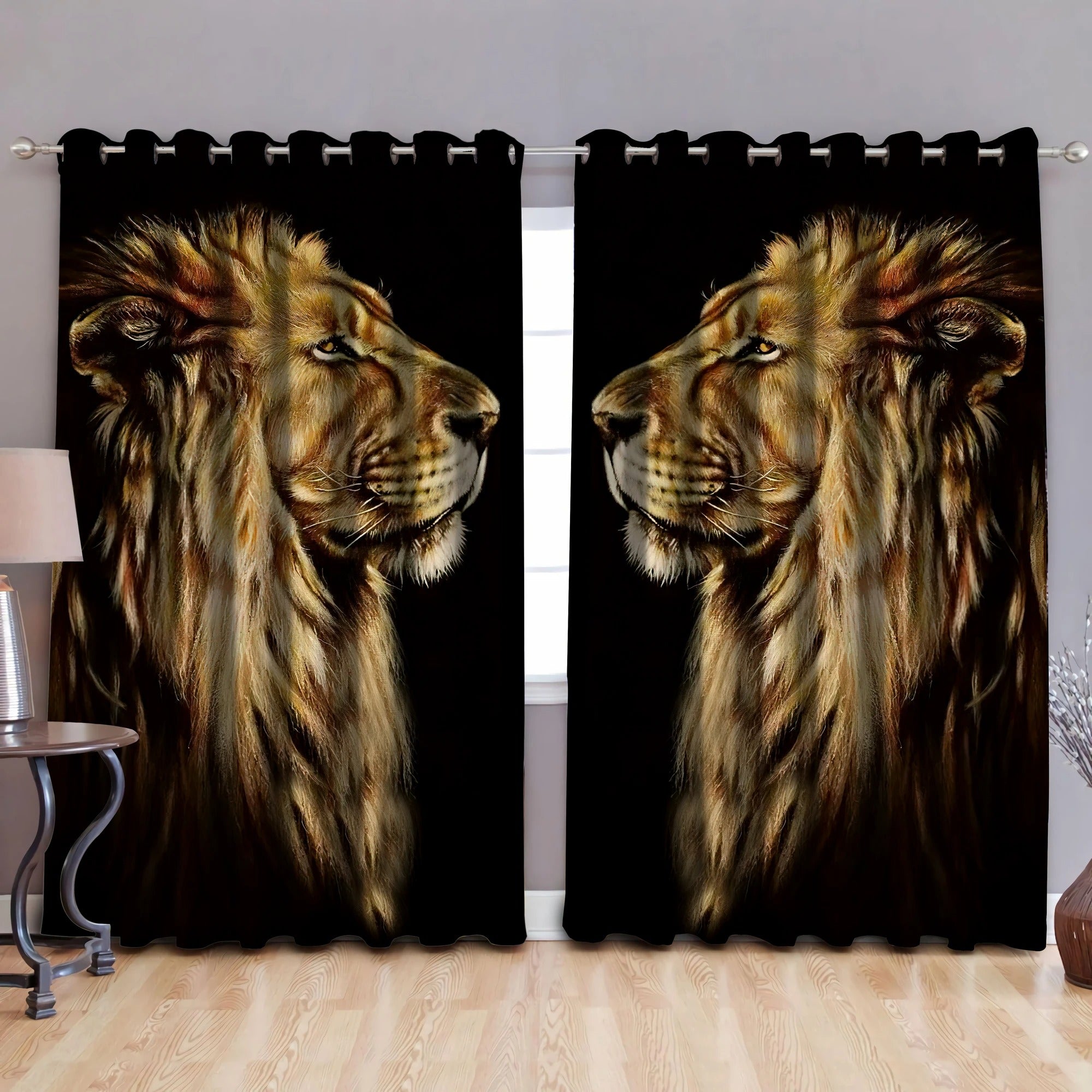 Awesome hoodie LION KING Printed 3D Grommet Window Curtains ND228
