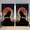Awesome hoodie Lion in Sunset Printed 3D Grommet Window Curtains ND229